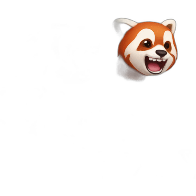 red panda screams emoji