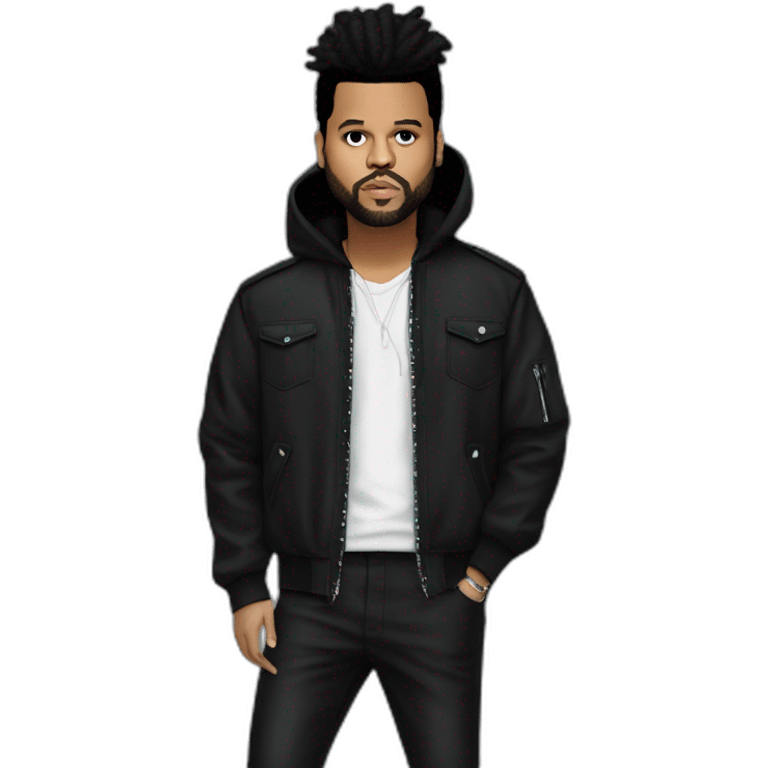 the weeknd in concert outfit emoji