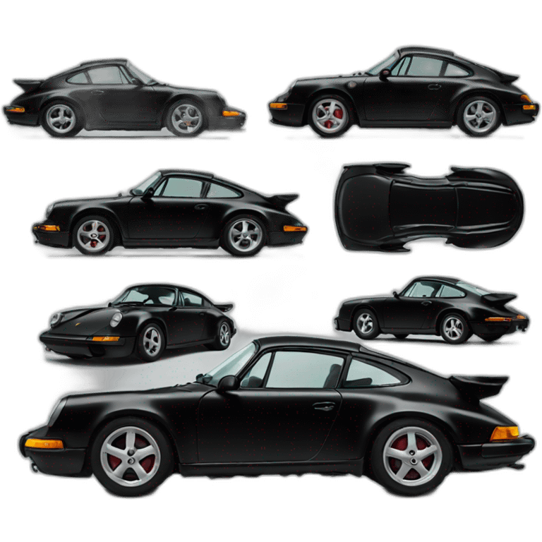 Porsche in black emoji