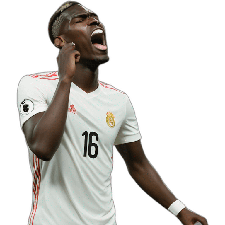 Paul Pogba doing dab emoji