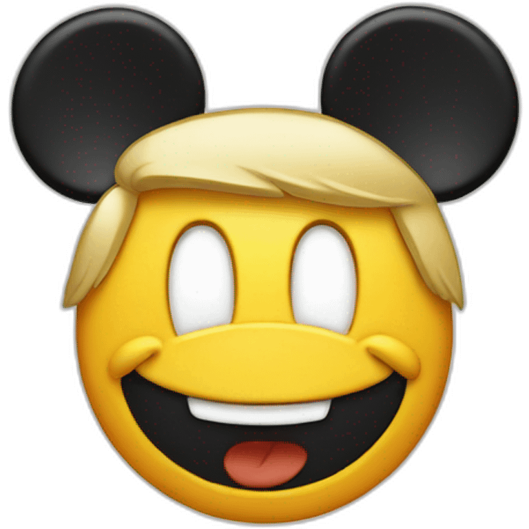 Donald Trump with mickey mouse ears emoji