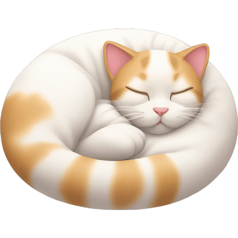 The cat is sleeping sweetly emoji