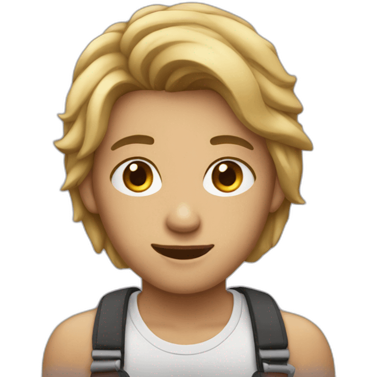 teenager with iphone and ipad emoji