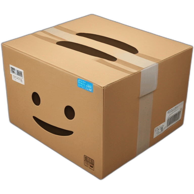 AMAZON BOX WITH UPC CODE NO FACE emoji