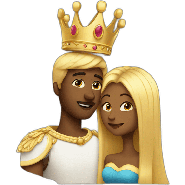 King and queen kissing  emoji