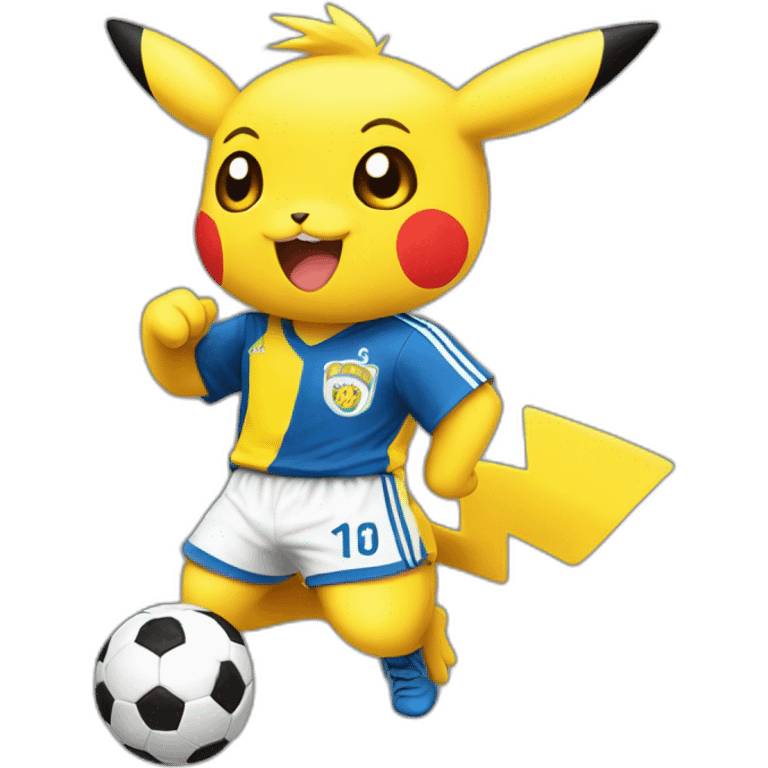 Pikatchu-soccer-fan-om emoji