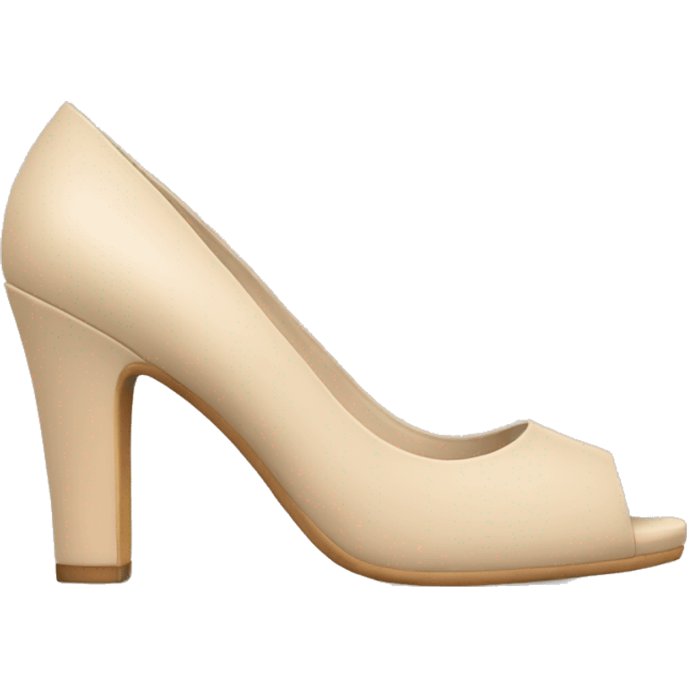 Pastel beige heels  emoji