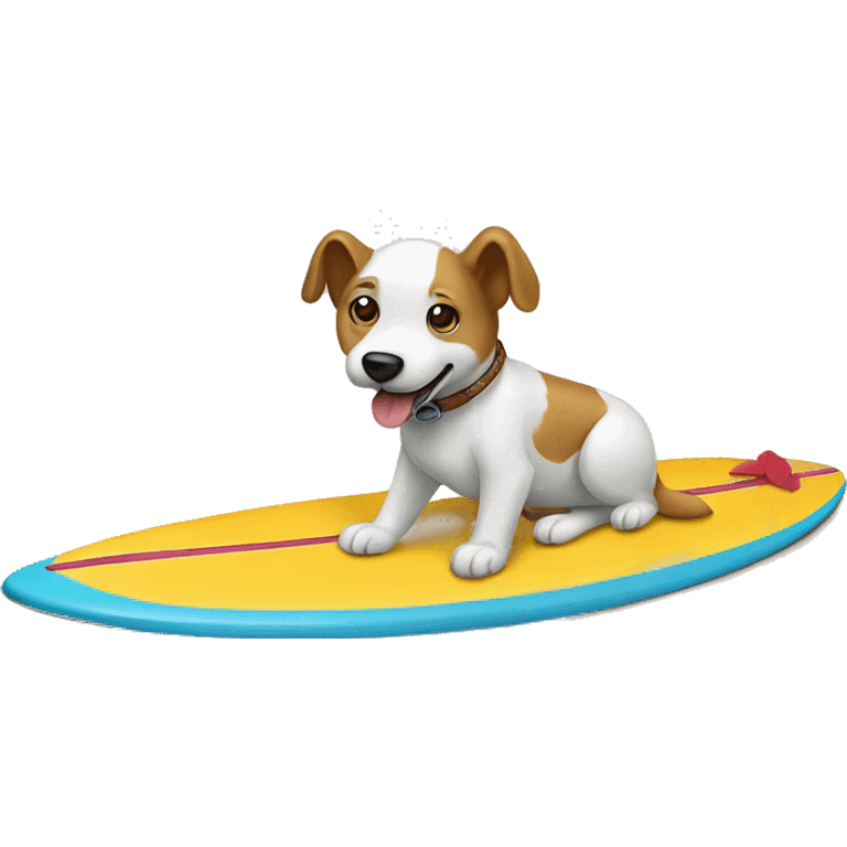 Dog om a surfboard emoji