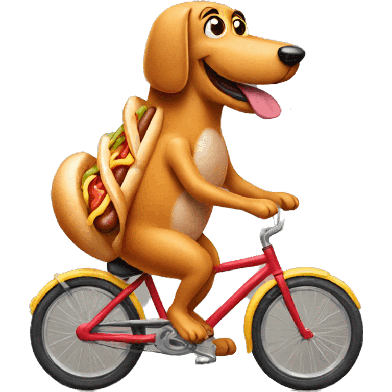 Hotdog riding a bike emoji