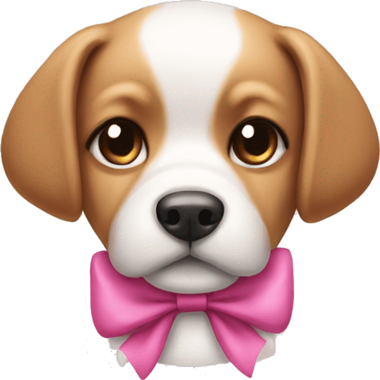 Dog with pink bow emoji