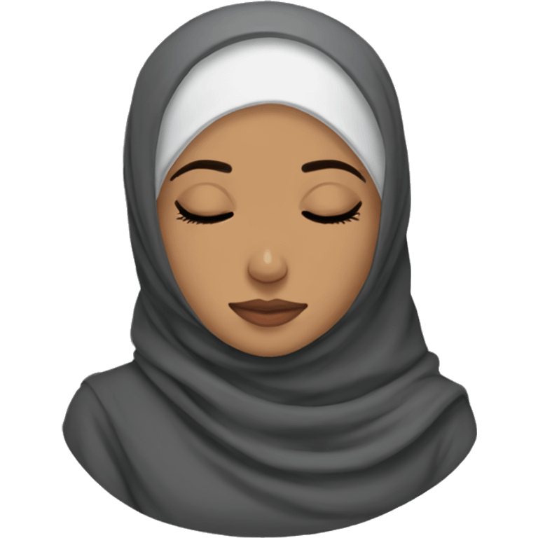 Cozy Hijabi sleeping emoji