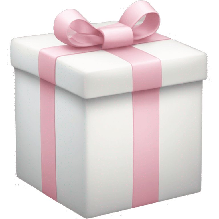 Light pink and white present emoji