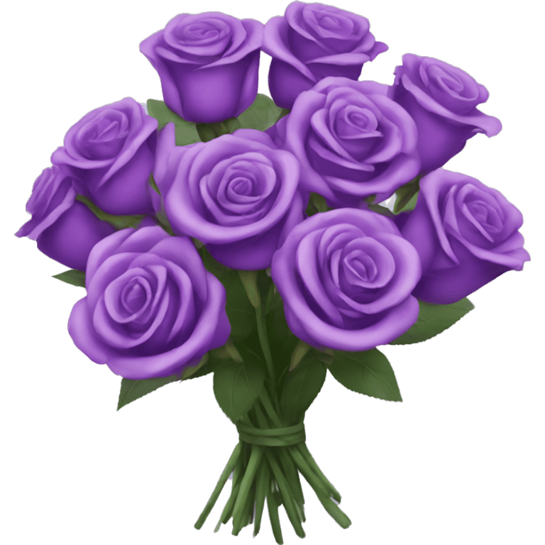 Purple roses bouquet  emoji