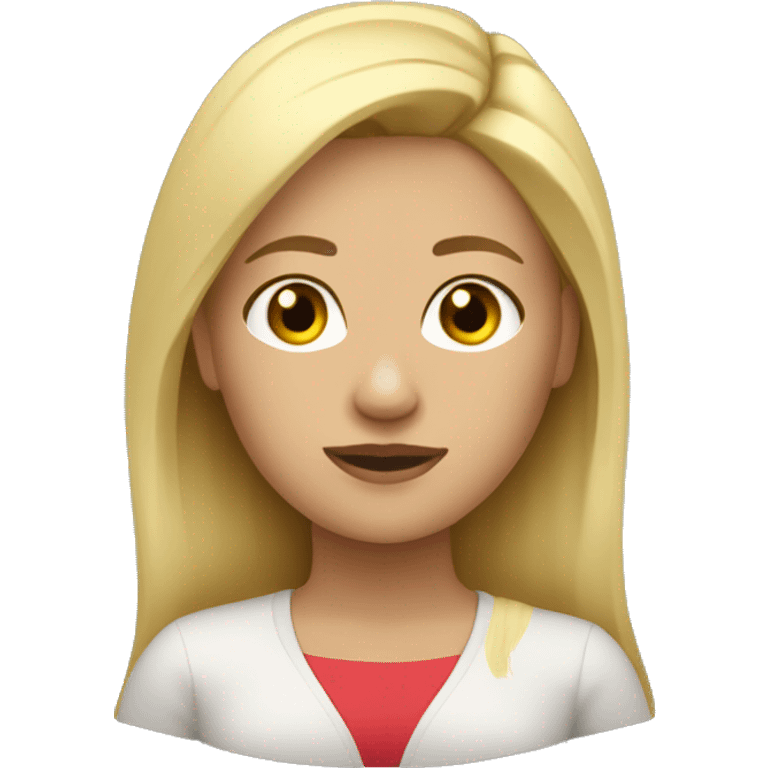 Mujer rubia playra roa emoji