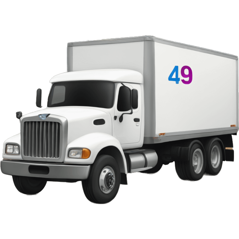 Truck with the text "channel 4" emoji