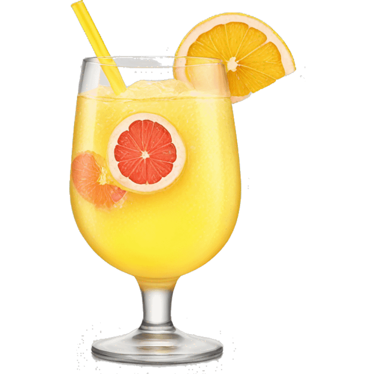 yellow drink with grapefruit slice emoji