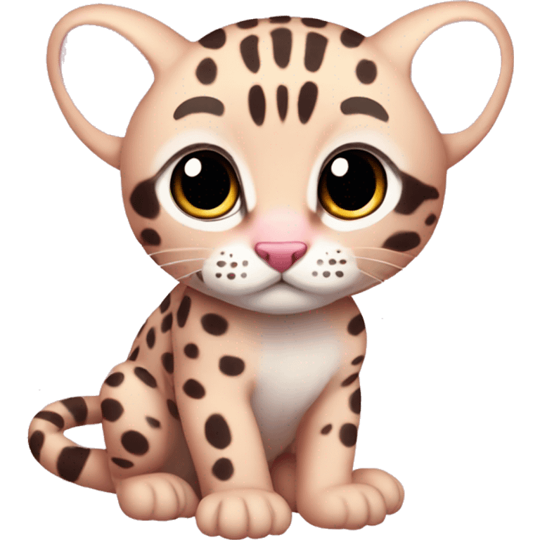 Baby pink ocelot emoji