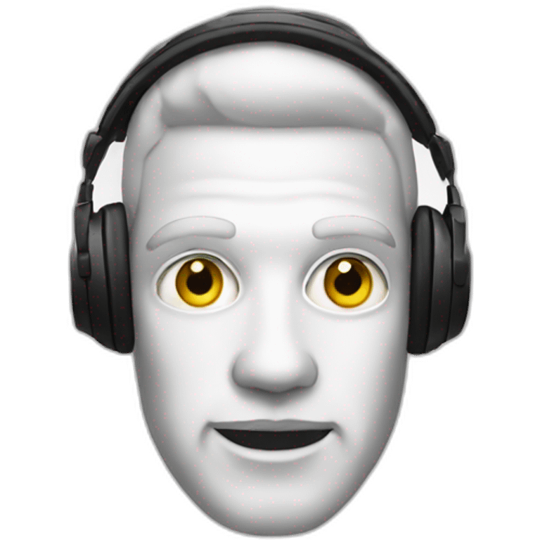 dj white face emoji