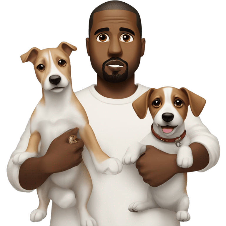 kanye with a jack russel dog emoji