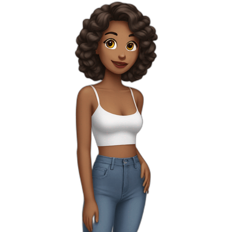 Beautiful girl valley girl emoji