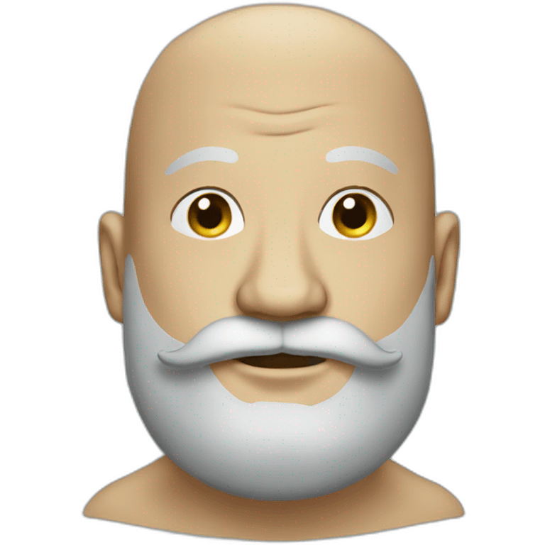 Seal with a head of bald man with beard emoji