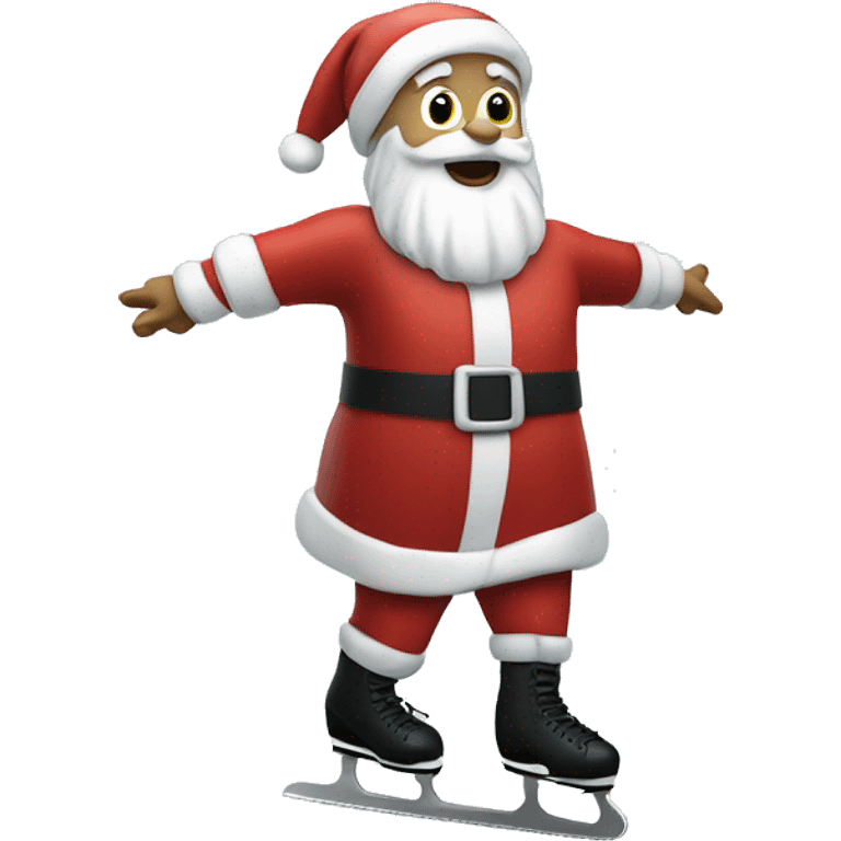 Santa Claus ice skating  emoji