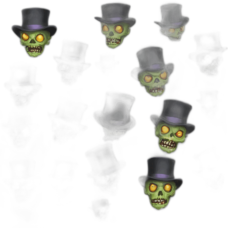 top hat zombie emoji