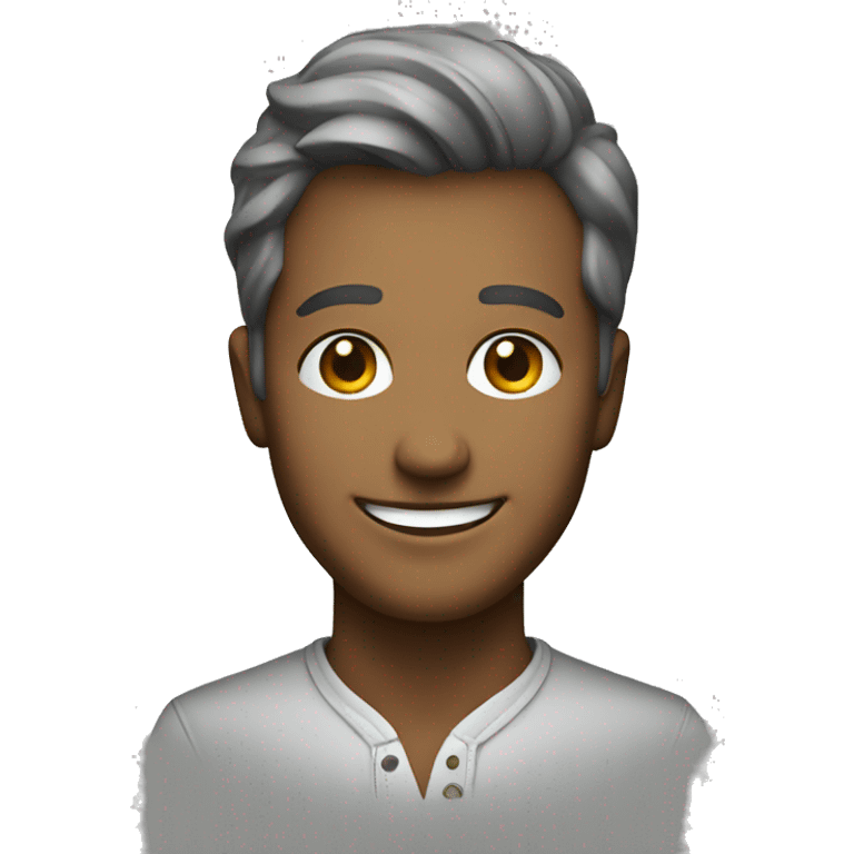 smiling portrait of stylish male emoji