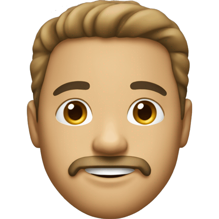 "Hi AI, please create an emoji with a goatee. It should have a friendly, smiling face and a small, stylish goatee on the chin. Thanks!" emoji