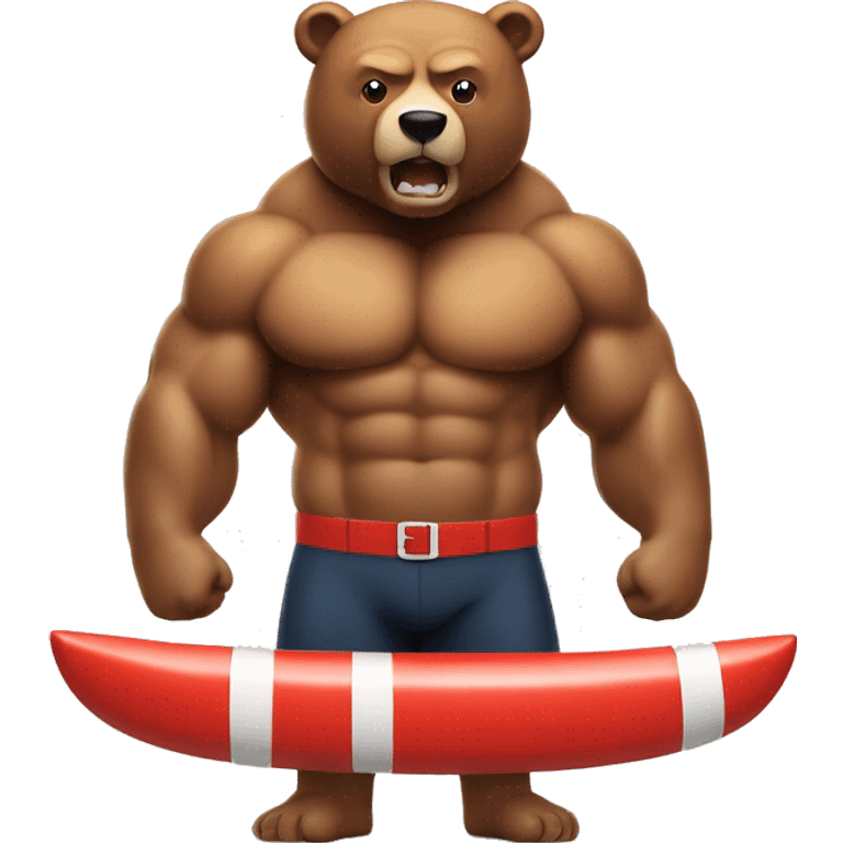 muscle bear as life guard emoji