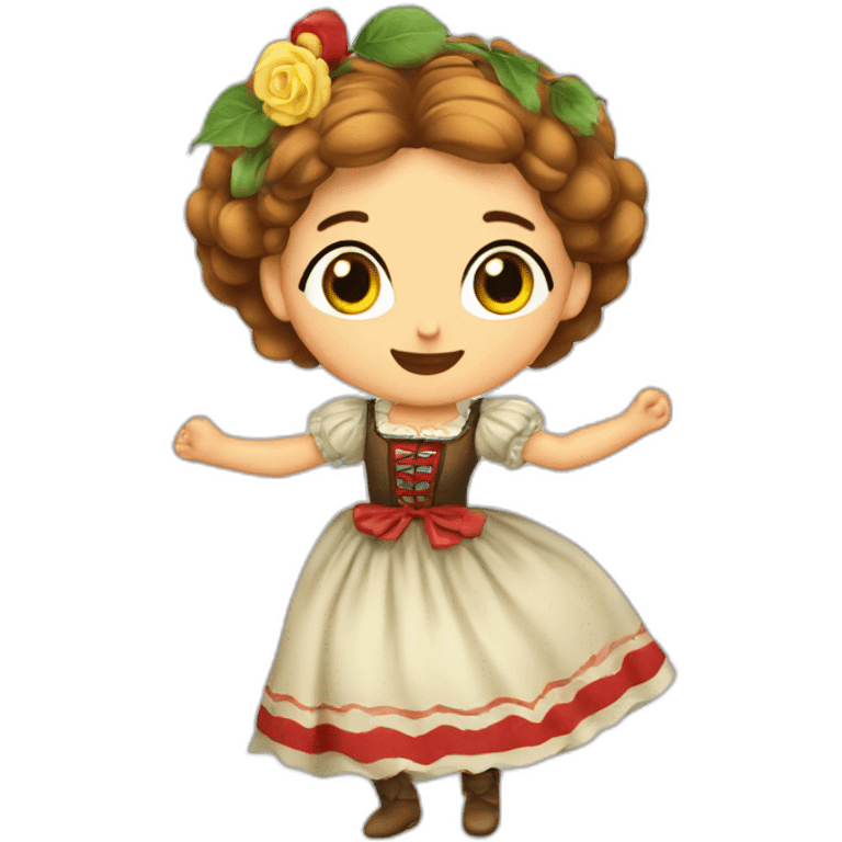 The folk polish girl dance emoji