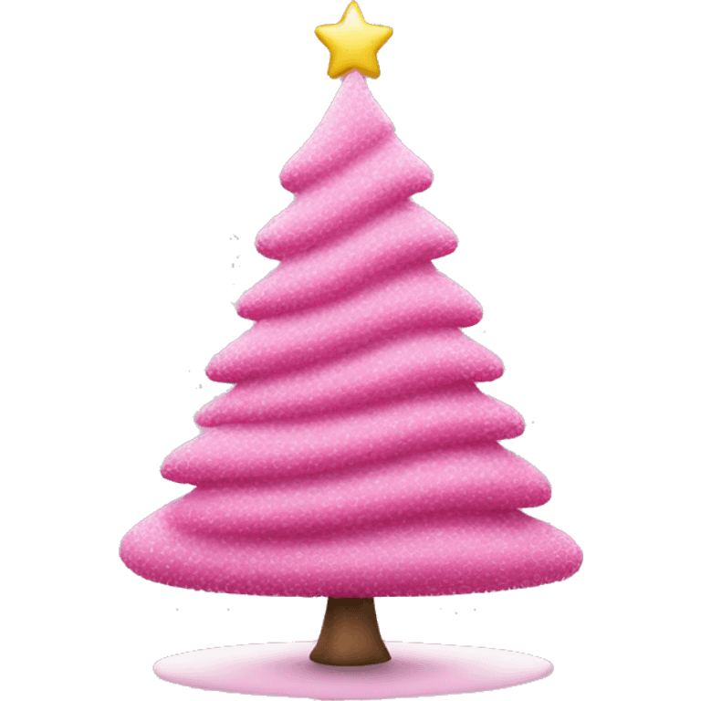 Pink Christmas tree emoji