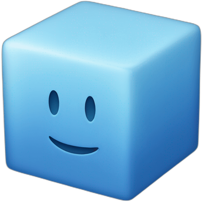 blue cube emoji