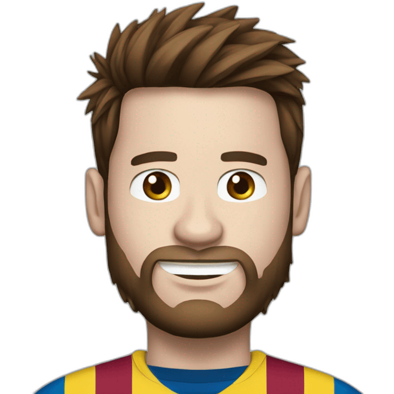 Messi avec un ballon emoji