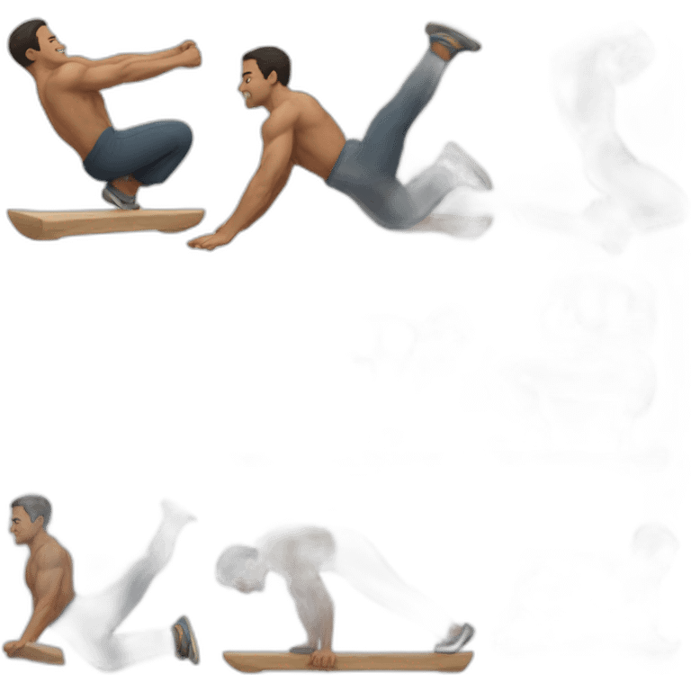 a man doing the planche emoji