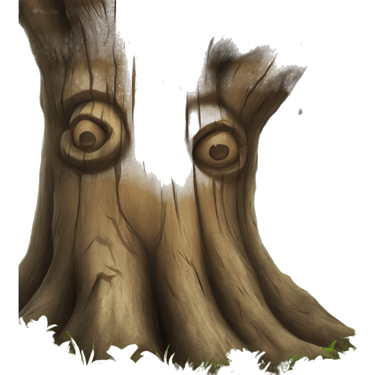 Old tree trunk in garden emoji