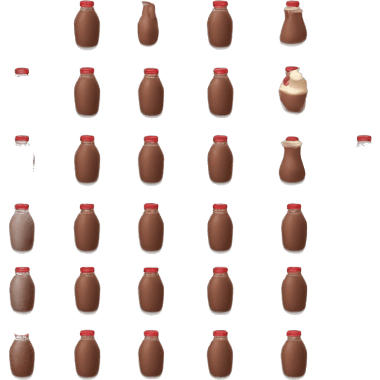 chocolate milk with red bottle emoji