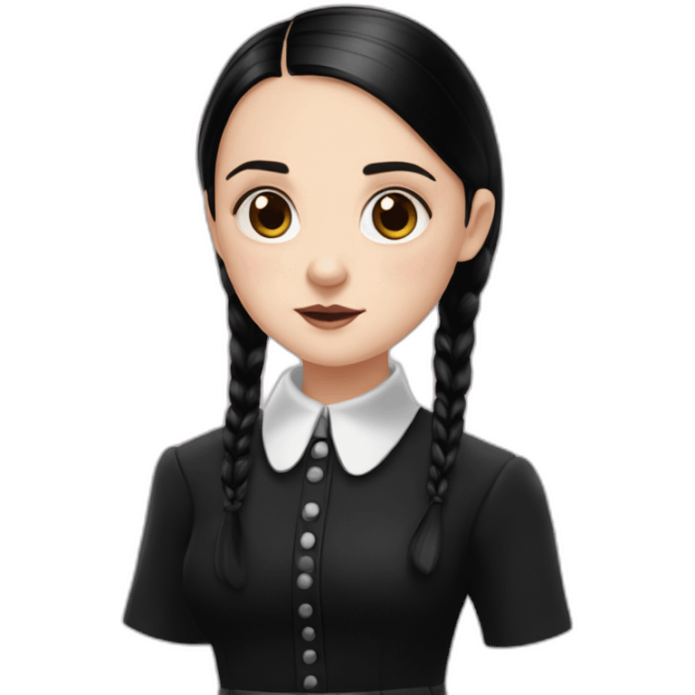 cute wednesday addams emoji