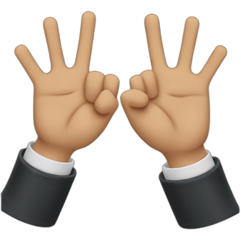 deux hands with index up and thumb down emoji