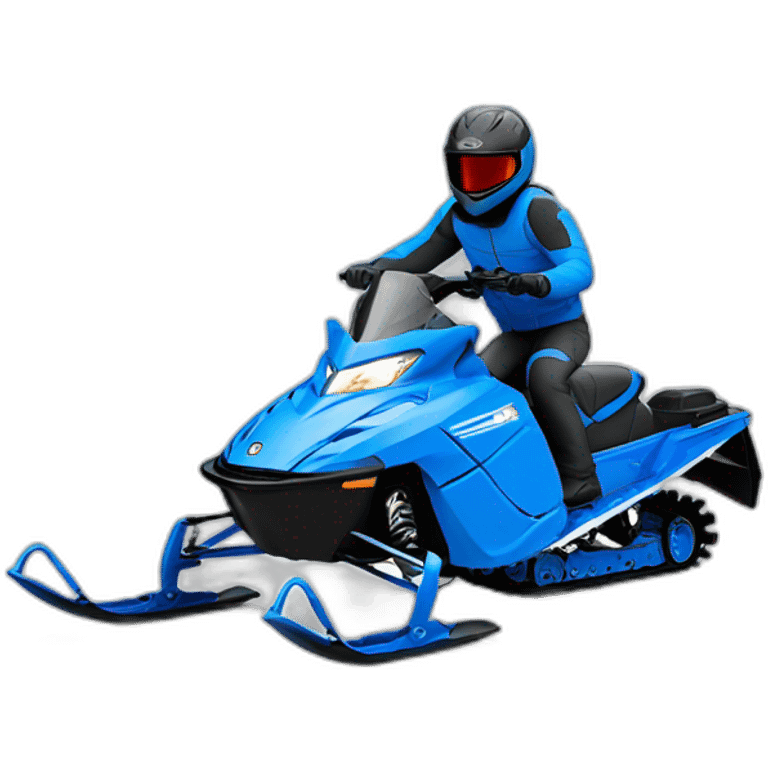 Snow mobile fast sports blue emoji