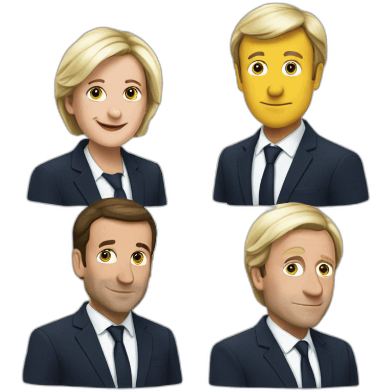 Macron lepen emoji