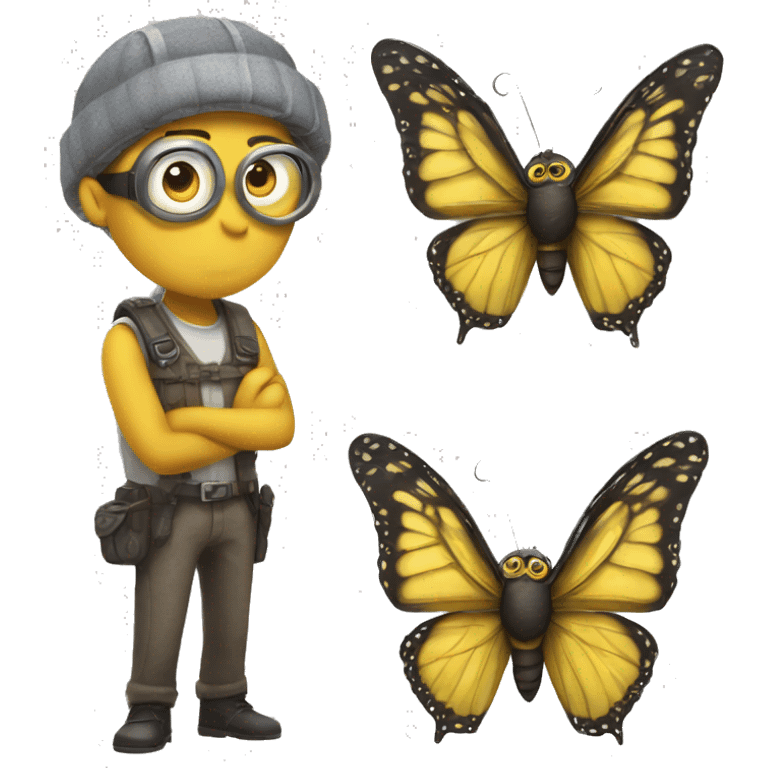 butterfly Despicable 4 character mega minion emoji