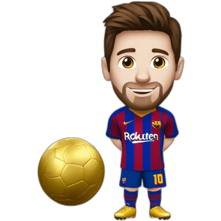 Messi vole un ballon d’or emoji