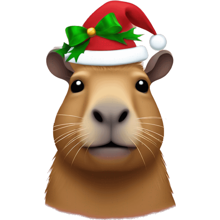 Christmas capybara  emoji