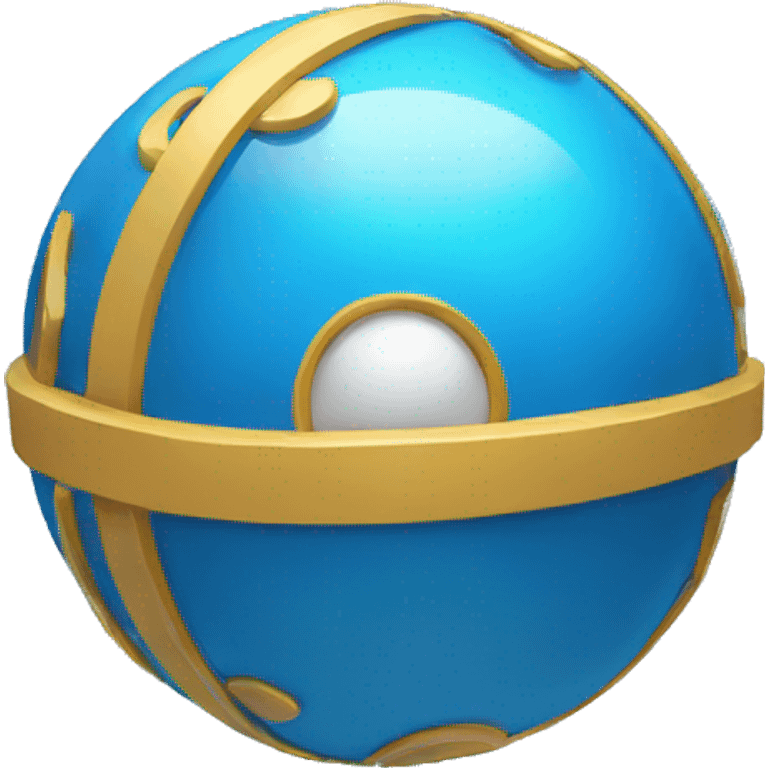 a big blue sphere showing its core emoji