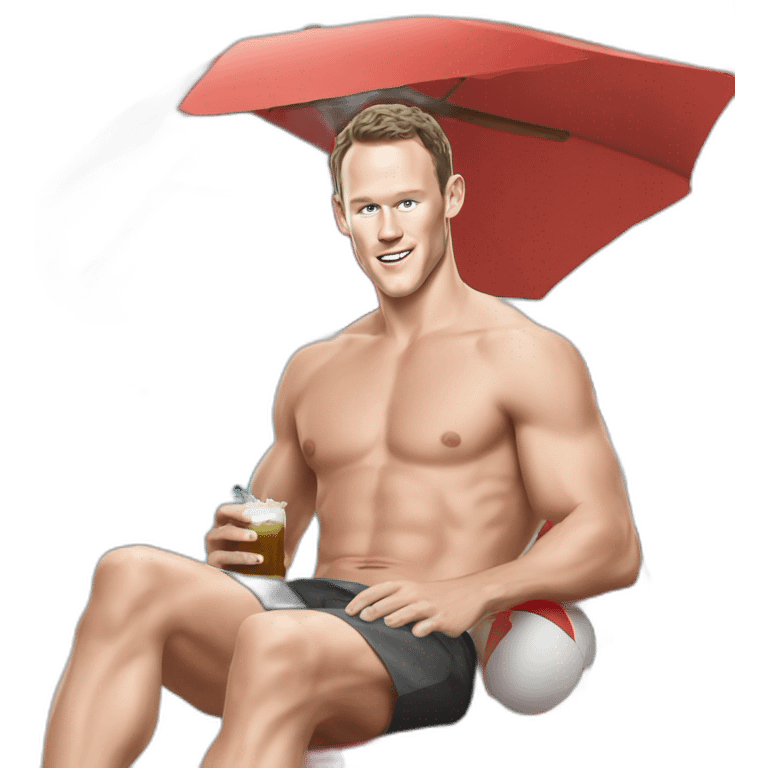 Jonathan Toews as a beach bum emoji