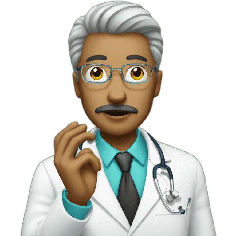 Doctor smoking weed emoji