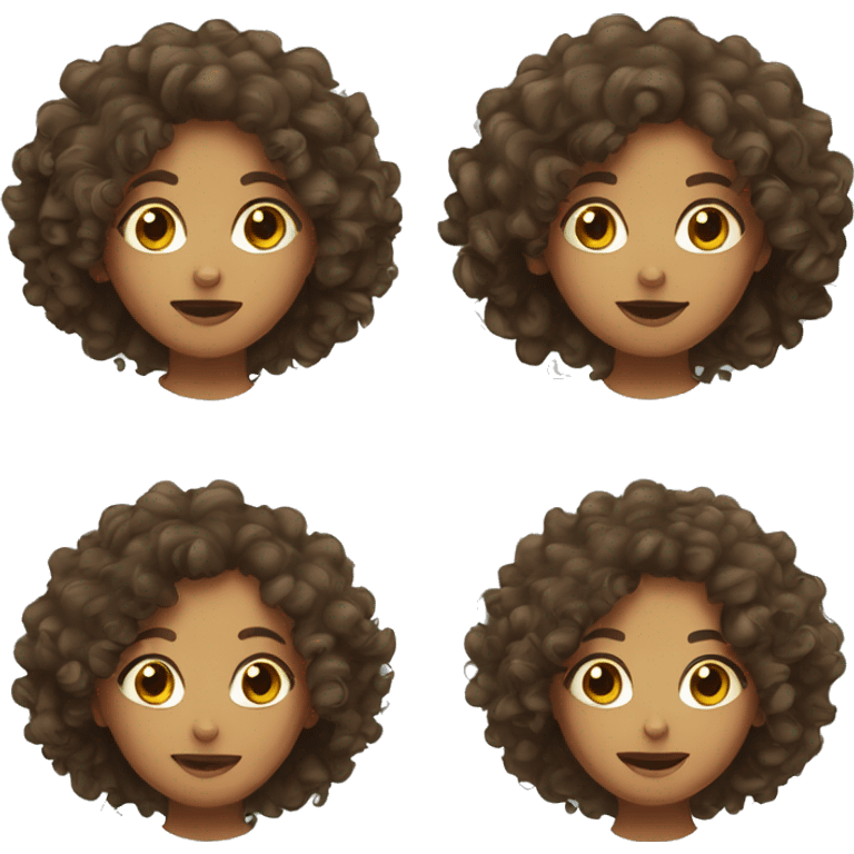 curly haired mix girl emoji