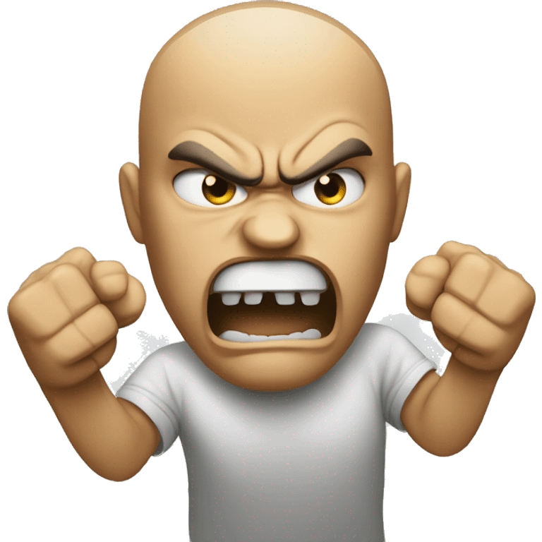 angry face holding fists emoji