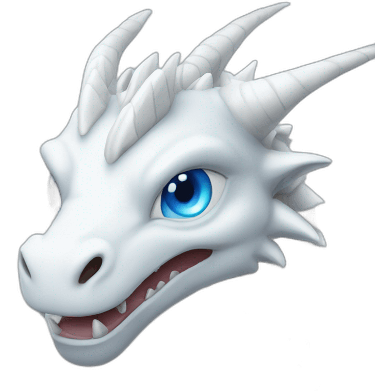 White Dragon with a Blue eyes emoji